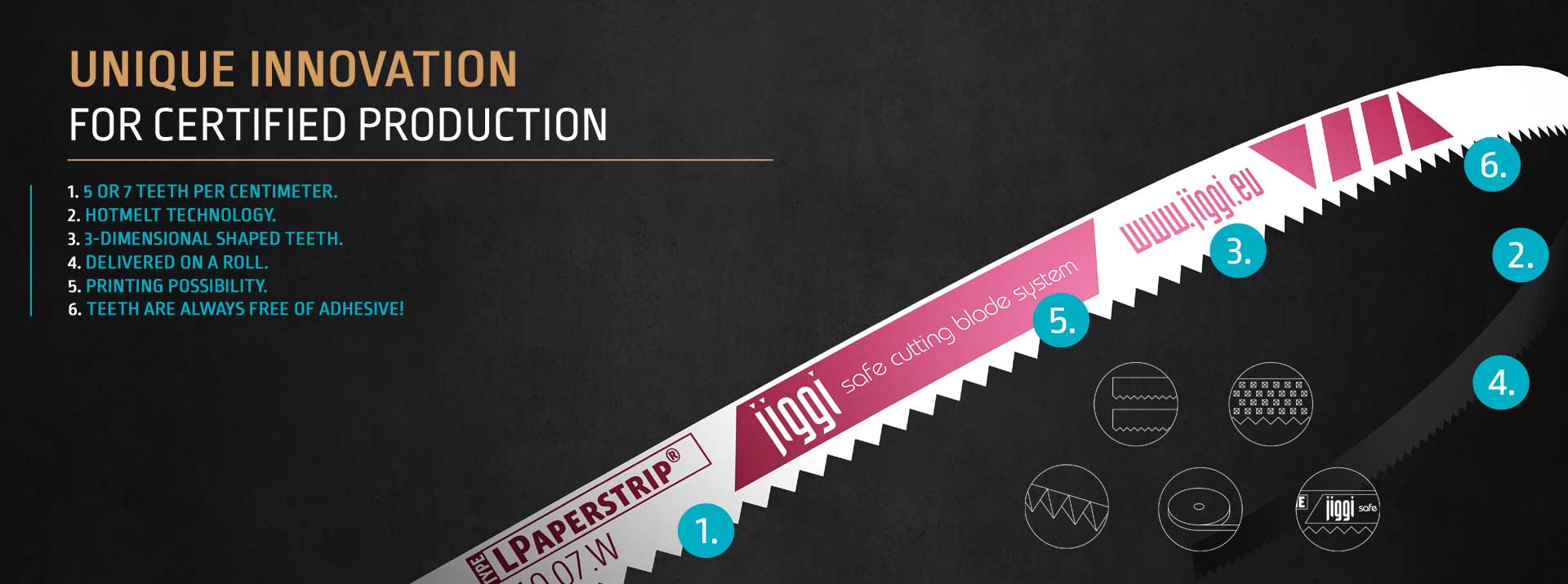 Jiggi - Cutting Blade - Unique Innovation for Certified Production Jiggi - Cutting Blade - Unique Innovation for Certified Production